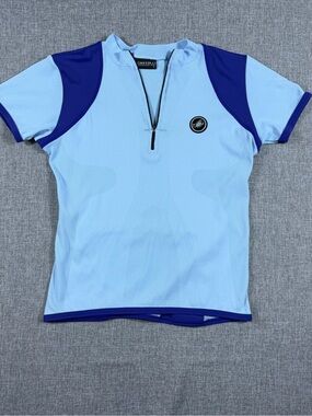 Castelli Women's Light Blue Cycling Jersey with Navy Accents